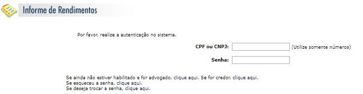 Para concluir a solicitação, basta seguir as orientações do preenchimento dos dados pessoais conforme imagem abaixo e efetivar o pedido. A senha deve ser a mesma cadastrada para acessar o Portal de Precatórios da PGE: